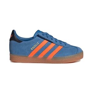 Adidas Toddler Gazelle Blue with Orange Stripes Size 8